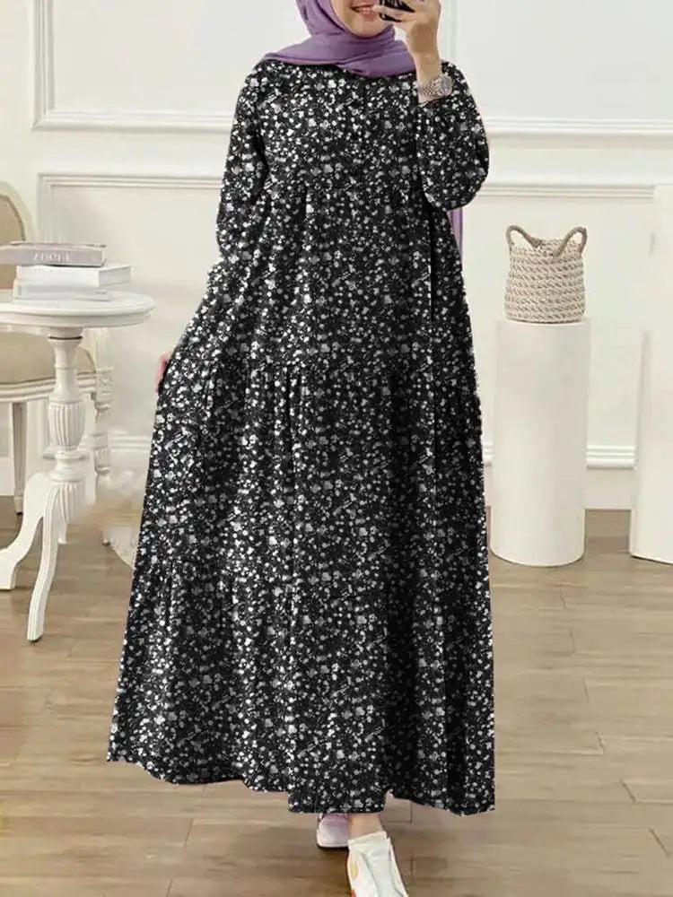 robe abaya fleurie