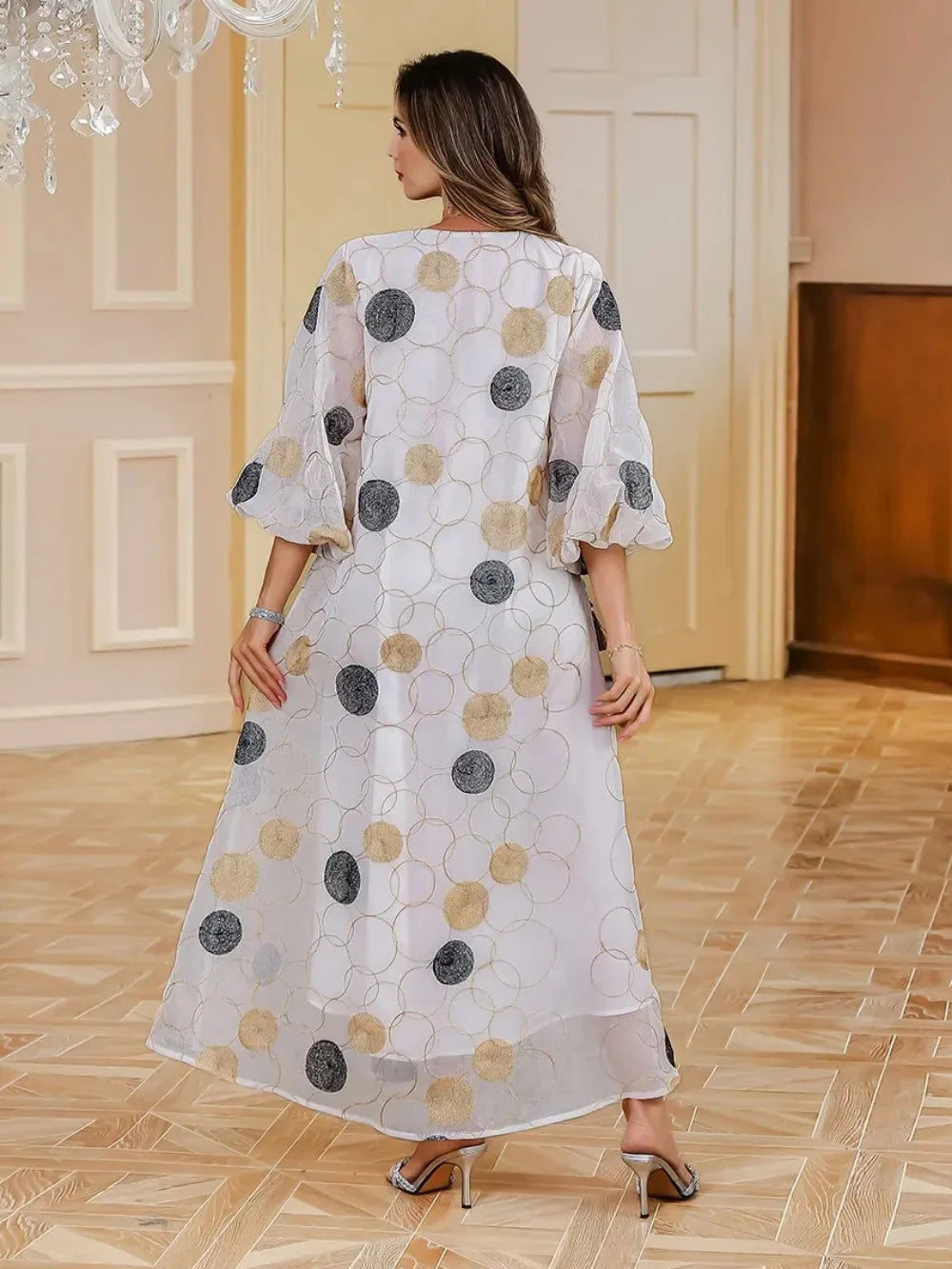 Abaya évasée festive