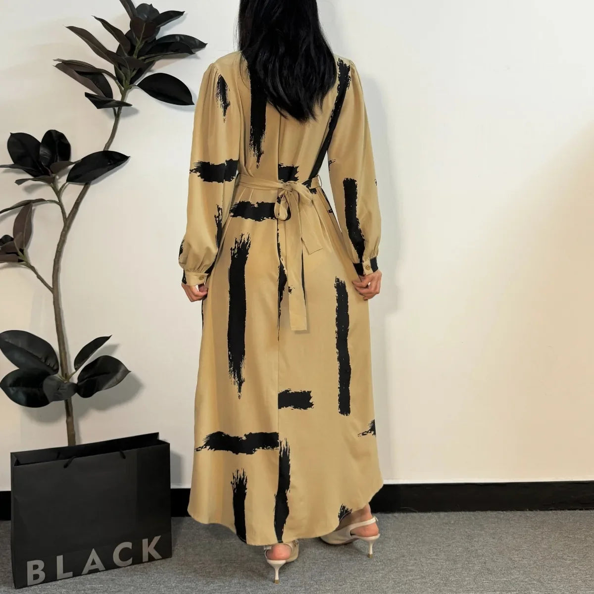 Abaya imprimée longue