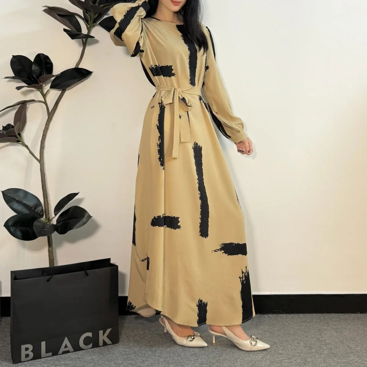 Abaya imprimée longue