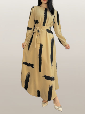 Abaya imprimée longue