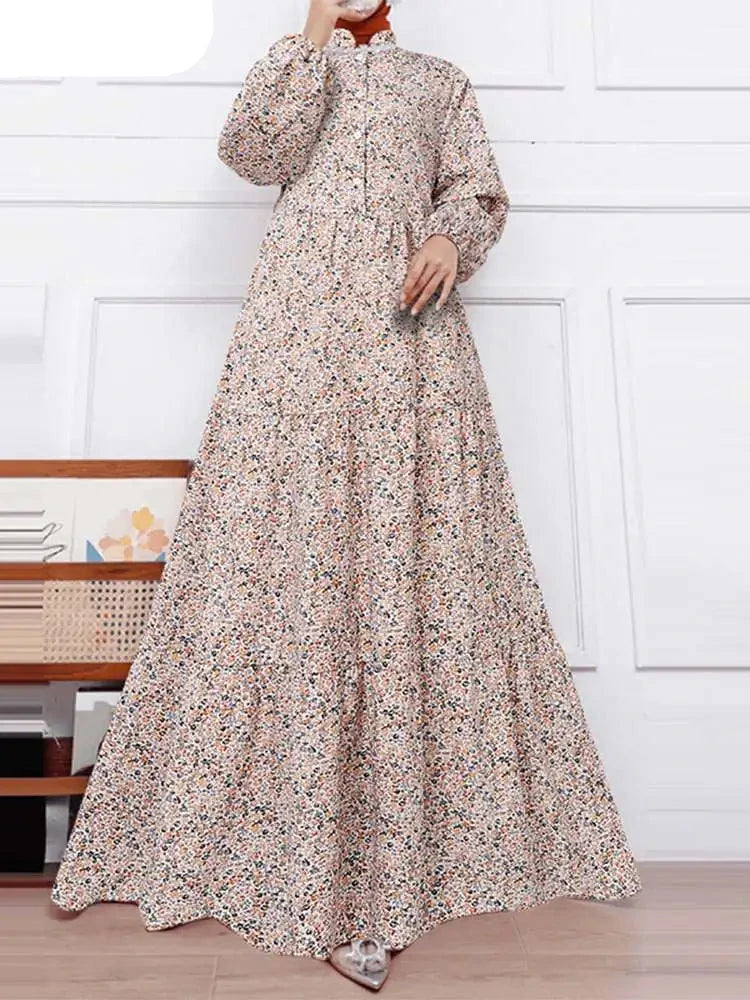 abaya robe longue fleurie