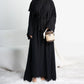 ensemble abaya cintrée noir
